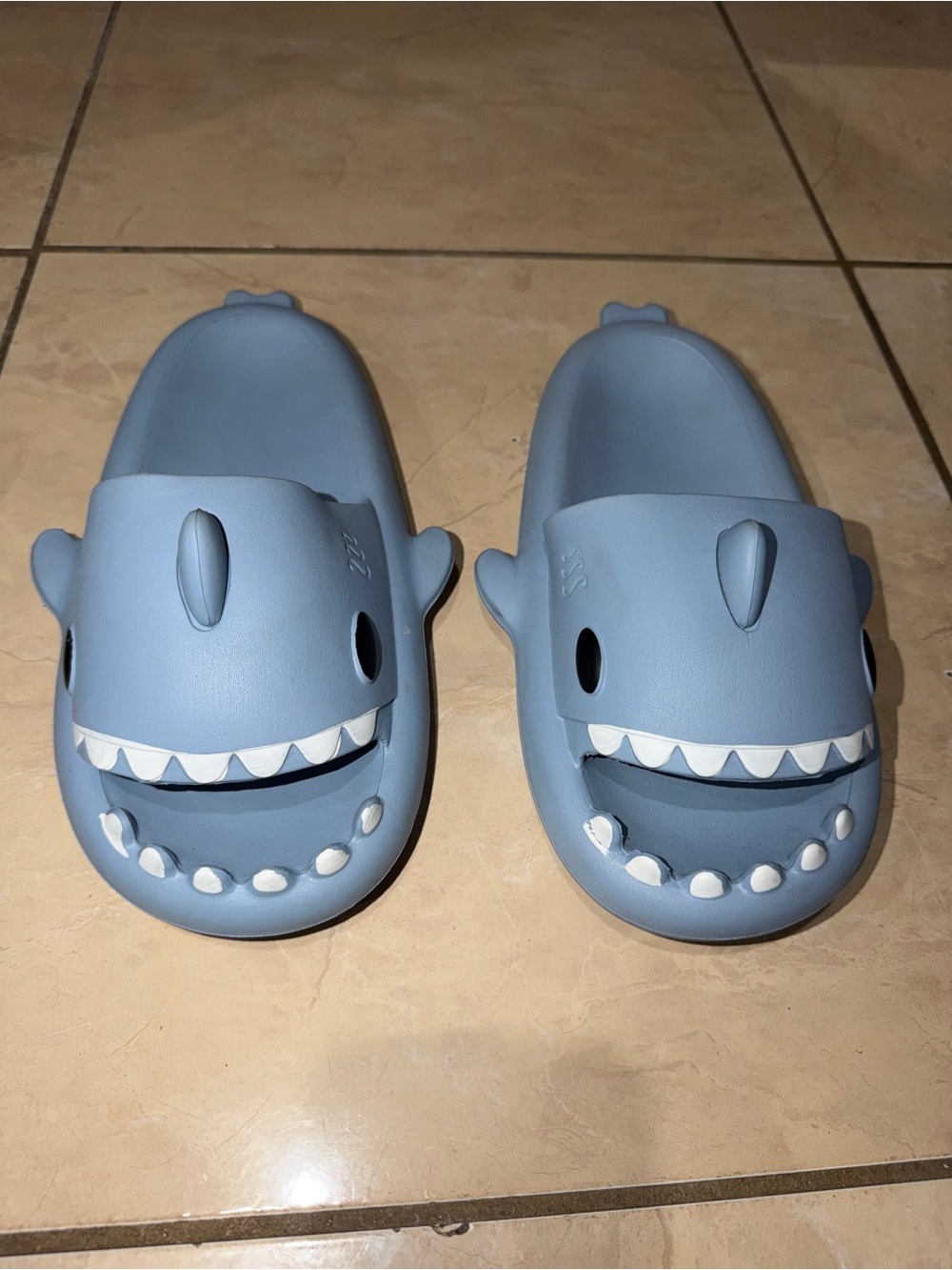 Blue 3D Shark Theme Slide Sandals Slip-On Unisex Adults Casual Summer